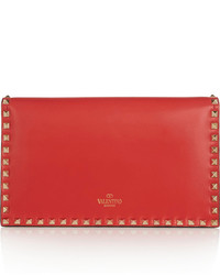 rote Leder Clutch von Valentino