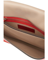 rote Leder Clutch von Valentino