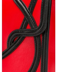 rote Leder Clutch von Alexander McQueen