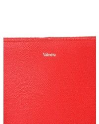 rote Leder Clutch von Valextra