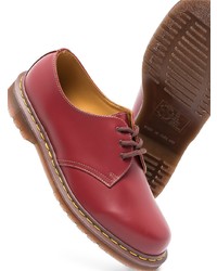 rote Leder Derby Schuhe von Dr. Martens