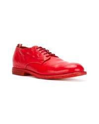 rote Leder Derby Schuhe von Officine Creative