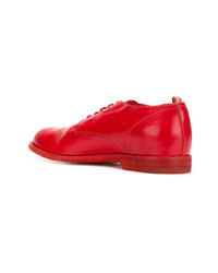 rote Leder Derby Schuhe von Officine Creative