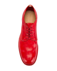 rote Leder Derby Schuhe von Officine Creative