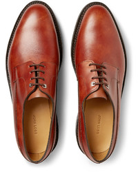 rote Leder Derby Schuhe von John Lobb