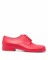 rote Leder Derby Schuhe von Maison Margiela