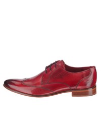 rote Leder Derby Schuhe von Melvin&Hamilton