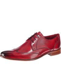 rote Leder Derby Schuhe von Melvin&Hamilton
