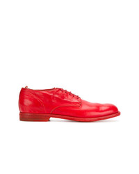 rote Leder Derby Schuhe von Officine Creative