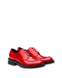 rote Leder Derby Schuhe von Prada