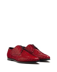 rote Leder Derby Schuhe von Dolce & Gabbana