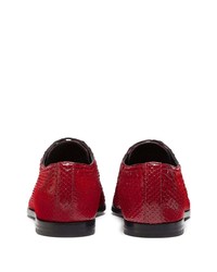 rote Leder Derby Schuhe von Dolce & Gabbana
