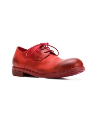 rote Leder Derby Schuhe von Marsèll
