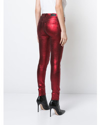 rote enge Jeans aus Leder von RtA