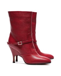 rote Leder mittelalte Stiefel von Alchimia Di Ballin