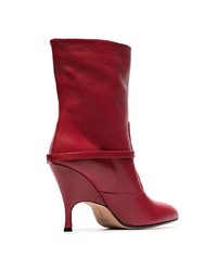 rote Leder mittelalte Stiefel von Alchimia Di Ballin