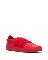 rote Leder niedrige Sneakers von Givenchy