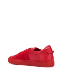 rote Leder niedrige Sneakers von Givenchy