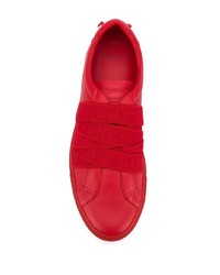 rote Leder niedrige Sneakers von Givenchy