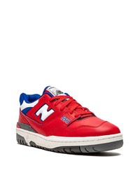 rote Leder niedrige Sneakers von New Balance