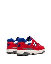 rote Leder niedrige Sneakers von New Balance
