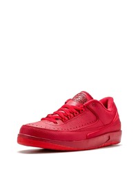 rote Leder niedrige Sneakers von Jordan