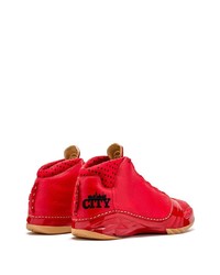 rote Leder niedrige Sneakers von Jordan