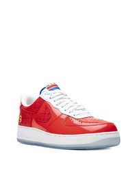 rote Leder niedrige Sneakers von Nike