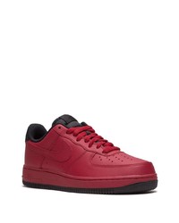 rote Leder niedrige Sneakers von Nike