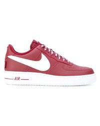 rote Leder niedrige Sneakers von Nike