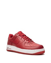 rote Leder niedrige Sneakers von Nike