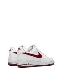 rote Leder niedrige Sneakers von Nike