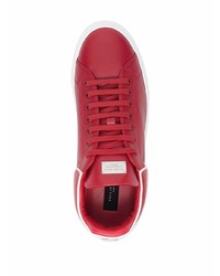 rote Leder niedrige Sneakers von Philipp Plein
