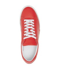 rote Leder niedrige Sneakers von Burberry