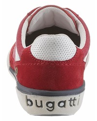 rote Leder niedrige Sneakers von Bugatti