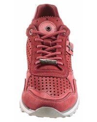 rote Leder niedrige Sneakers von Cetti