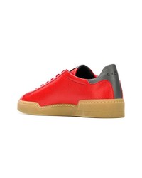 rote Leder niedrige Sneakers von Ghoud