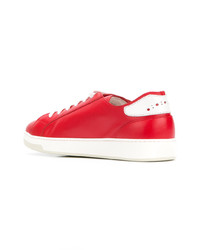 rote Leder niedrige Sneakers von Doucal's