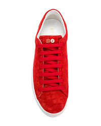rote Leder niedrige Sneakers von Hide&Jack