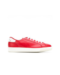 rote Leder niedrige Sneakers von Doucal's