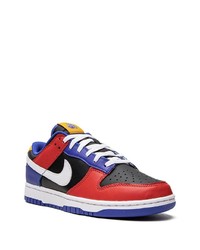 rote Leder niedrige Sneakers von Nike