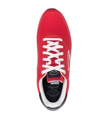 rote Leder niedrige Sneakers von Paul & Shark