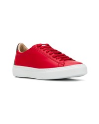 rote Leder niedrige Sneakers von Fabiana Filippi
