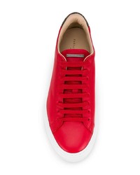 rote Leder niedrige Sneakers von Fabiana Filippi