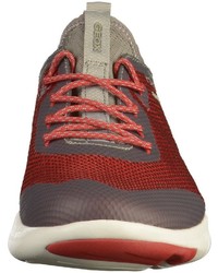 rote Leder niedrige Sneakers von Geox