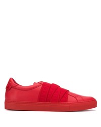 rote Leder niedrige Sneakers von Givenchy