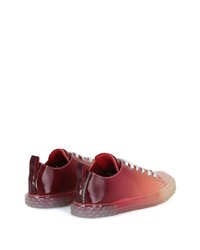 rote Leder niedrige Sneakers von Giuseppe Zanotti