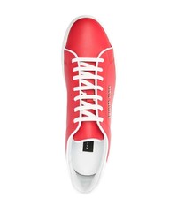 rote Leder niedrige Sneakers von Philipp Plein