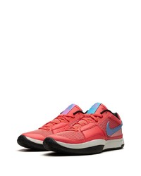 rote Leder niedrige Sneakers von Nike