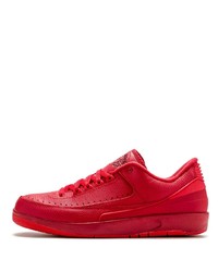 rote Leder niedrige Sneakers von Jordan